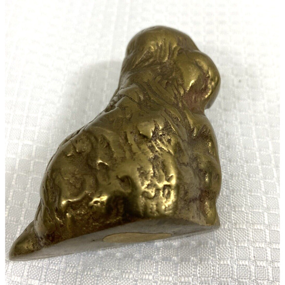 Vintage Small Brass Cocker Spaniel Dog Figurine Home Decor - Picture 6 of 9